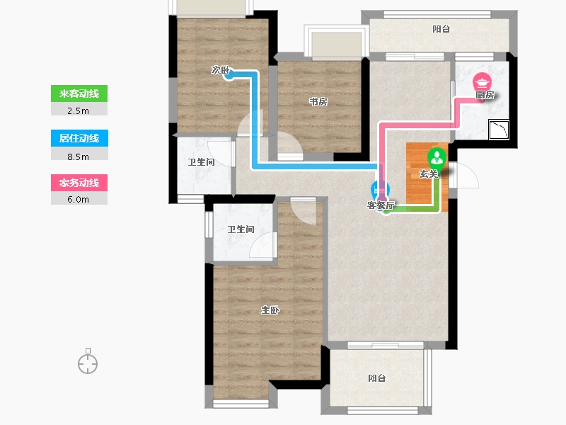 湖南省-长沙市-建发中央公园-82.00-户型库-动静线