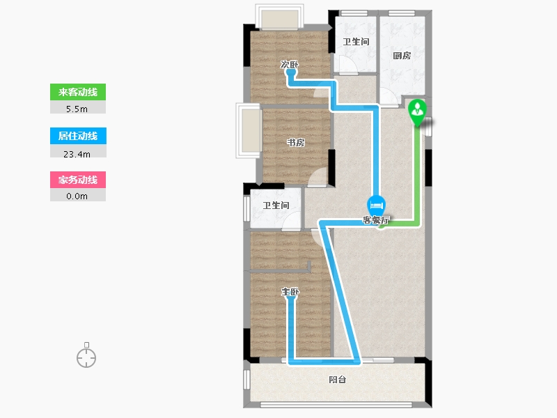 湖北省-武汉市-武建龙樾上城-107.46-户型库-动静线