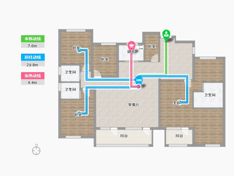 河北省-廊坊市-荣盛首府-176.06-户型库-动静线