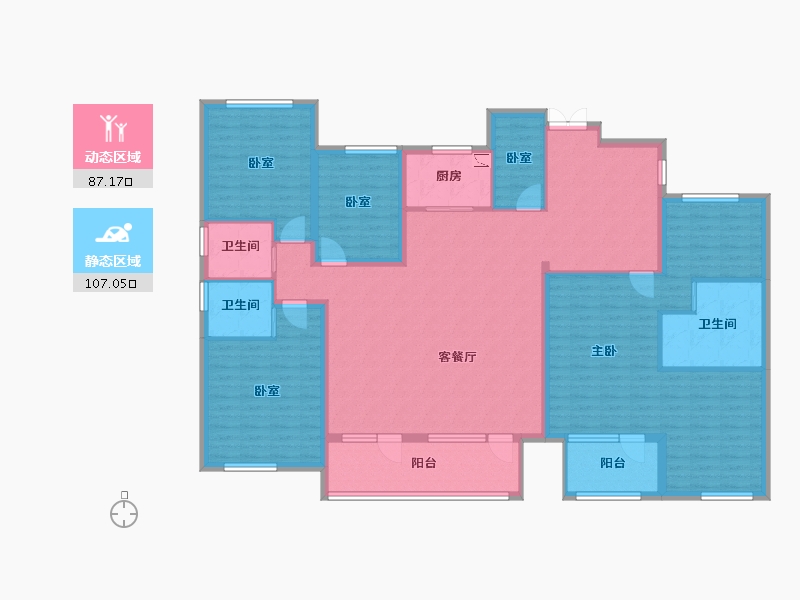 河北省-廊坊市-荣盛首府-176.06-户型库-动静分区