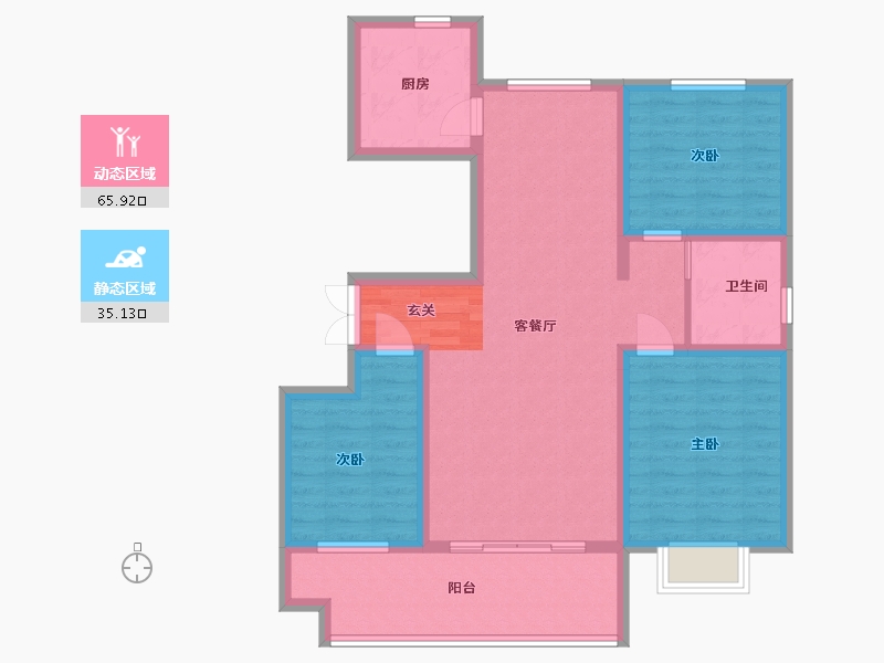 山东省-临沂市-城投华皓城-89.86-户型库-动静分区