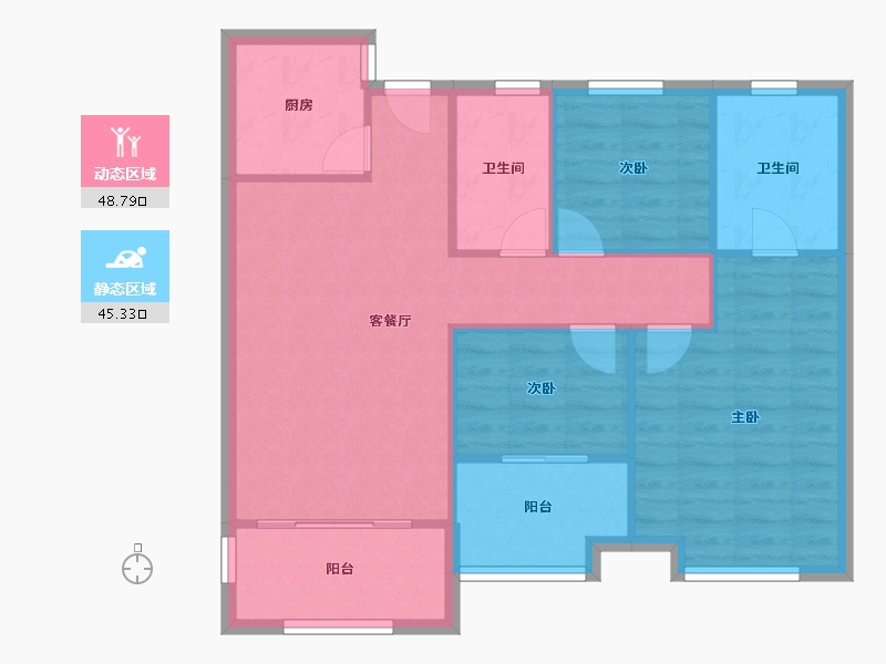 山东省-济南市-金科城-85.64-户型库-动静分区