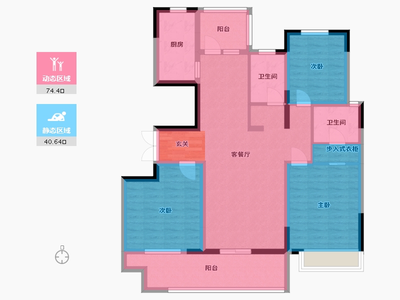 山东省-临沂市-致远沂河传奇-101.60-户型库-动静分区