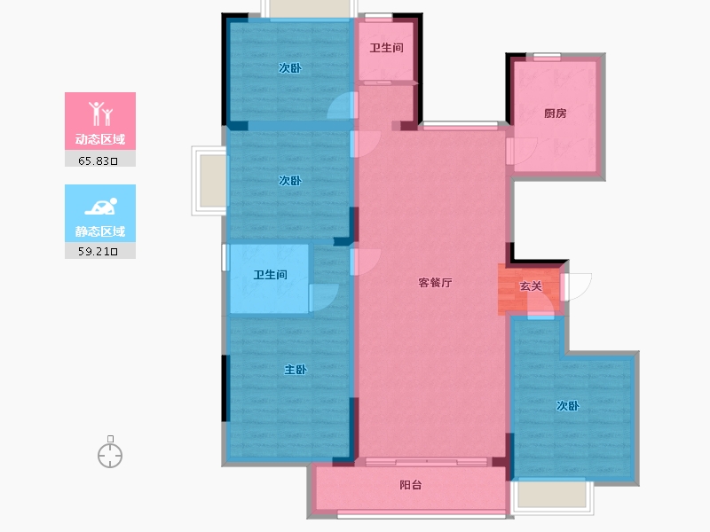 江西省-吉安市-龙飞・和纵芯园-112.00-户型库-动静分区