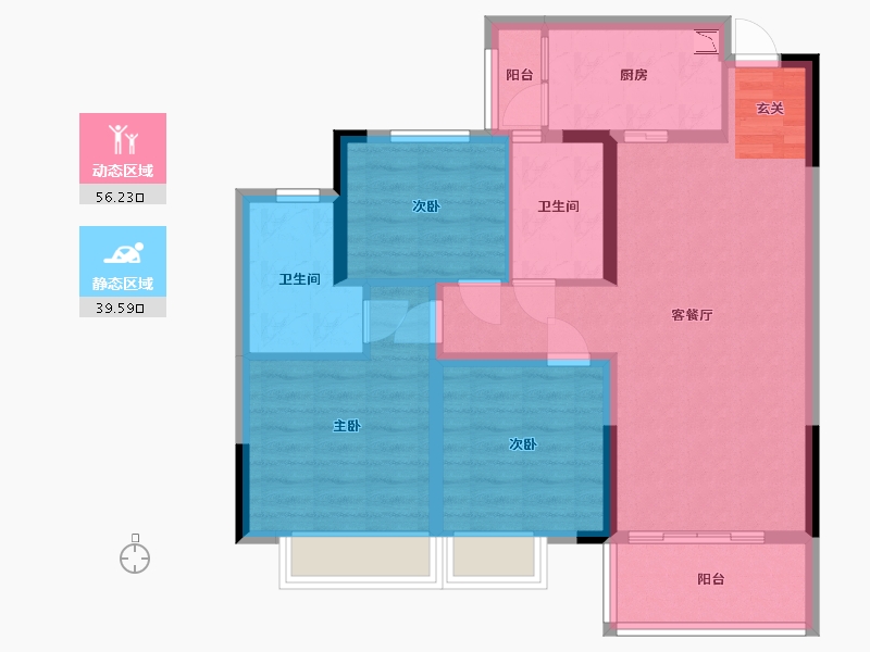 江西省-吉安市-滨江・星悦湾-84.99-户型库-动静分区