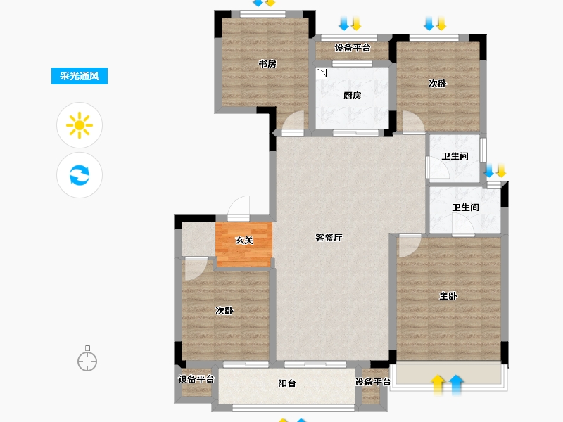 浙江省-湖州市-奥园-116.22-户型库-采光通风