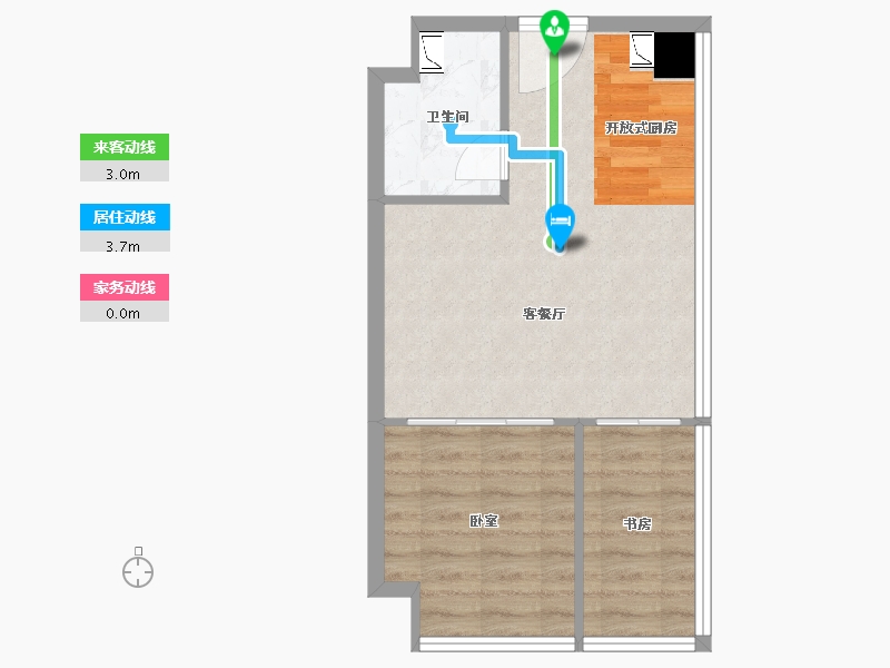 江西省-赣州市-水游城・X公域-45.60-户型库-动静线