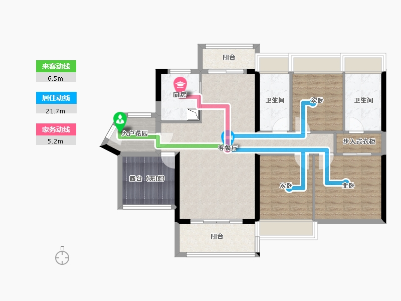 广东省-佛山市-颐安灏景湾-103.16-户型库-动静线