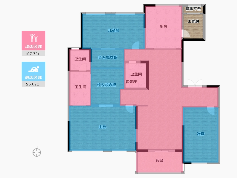 江苏省-常州市-龙湖原山-193.65-户型库-动静分区