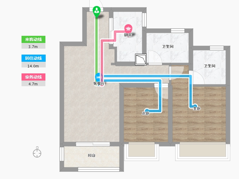 江苏省-无锡市-运河一号府-58.98-户型库-动静线