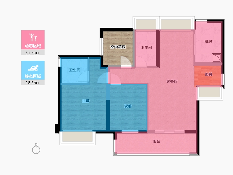 广东省-江门市-保利�h府-75.91-户型库-动静分区