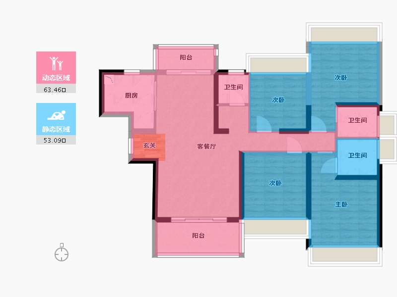 广东省-江门市-博富名苑-103.16-户型库-动静分区