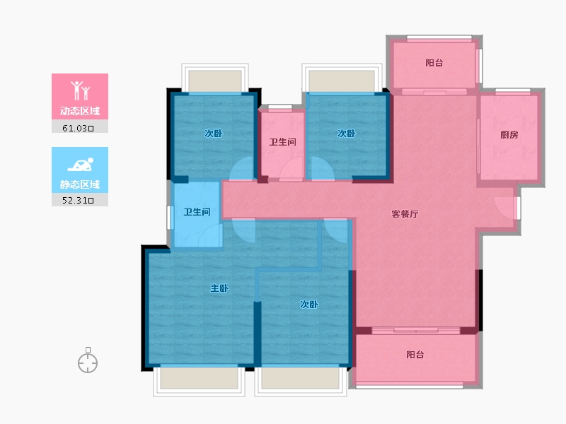 青海省-海南藏族自治州-合隆・中央公园-101.54-户型库-动静分区