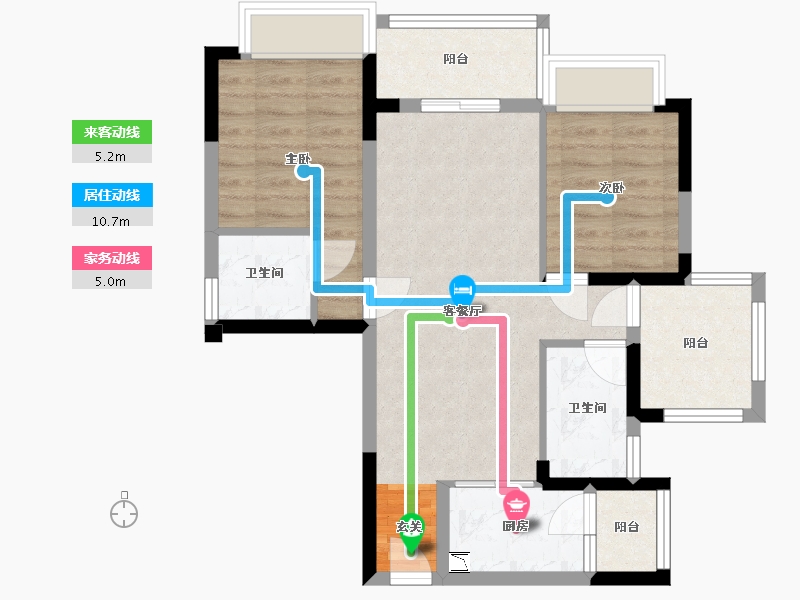 广东省-湛江市-红星・湛江爱琴海国际广场-67.10-户型库-动静线