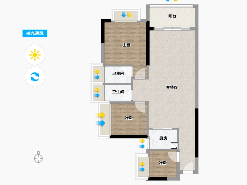 广东省-清远市-岭南-68.52-户型库-采光通风