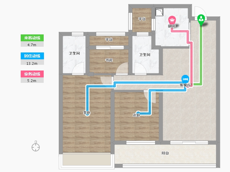 浙江省-温州市-保利・大国�Z-80.00-户型库-动静线