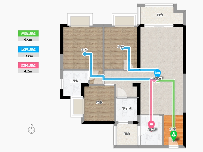 广西壮族自治区-钦州市-海慧春天国际社区-77.69-户型库-动静线