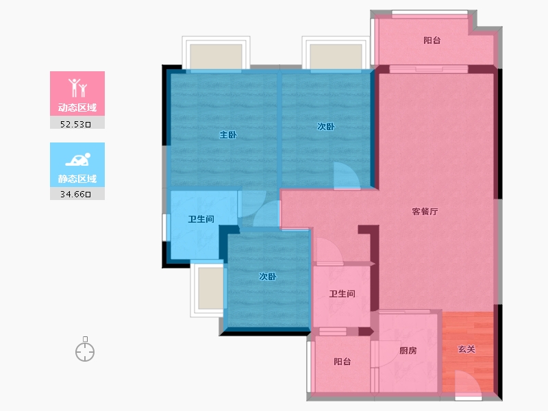 广西壮族自治区-钦州市-海慧春天国际社区-77.69-户型库-动静分区