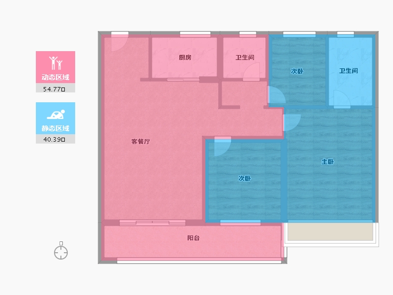 浙江省-温州市-温州万科世纪之光-84.80-户型库-动静分区