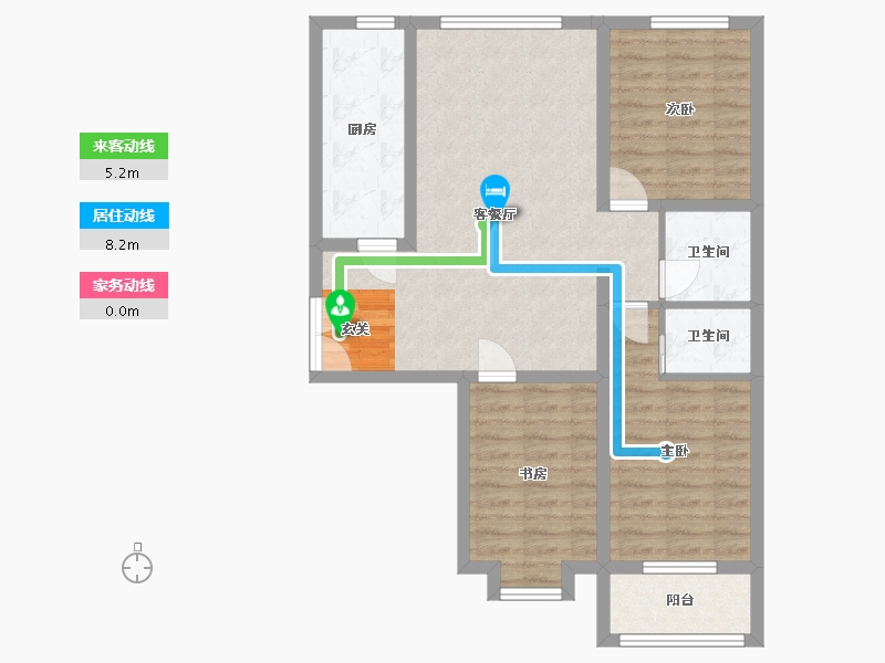 河北省-廊坊市-卓立金领域-83.95-户型库-动静线