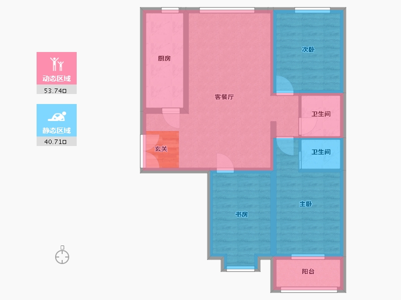 河北省-廊坊市-卓立金领域-83.95-户型库-动静分区