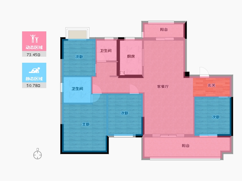 河南省-南阳市-新野一品金麟府-112.06-户型库-动静分区