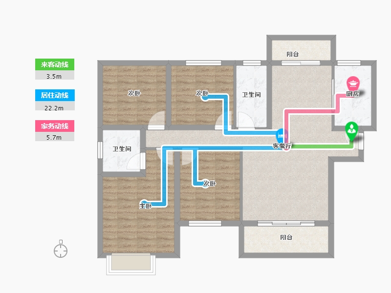 湖南省-株洲市-醴陵亿都时光-101.60-户型库-动静线