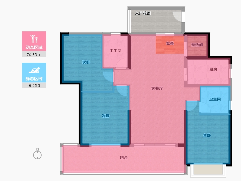 海南省-海口市-金地自在城-112.20-户型库-动静分区