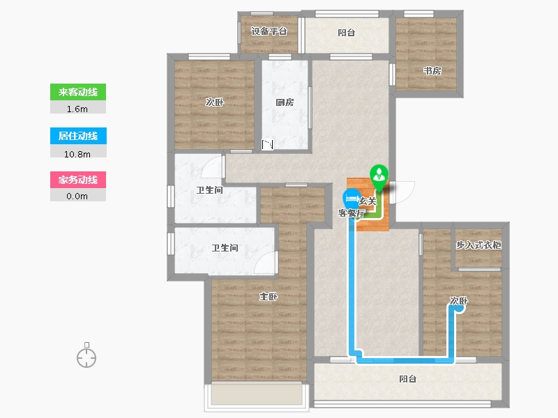 浙江省-舟山市-柳岸晓风花园-115.41-户型库-动静线