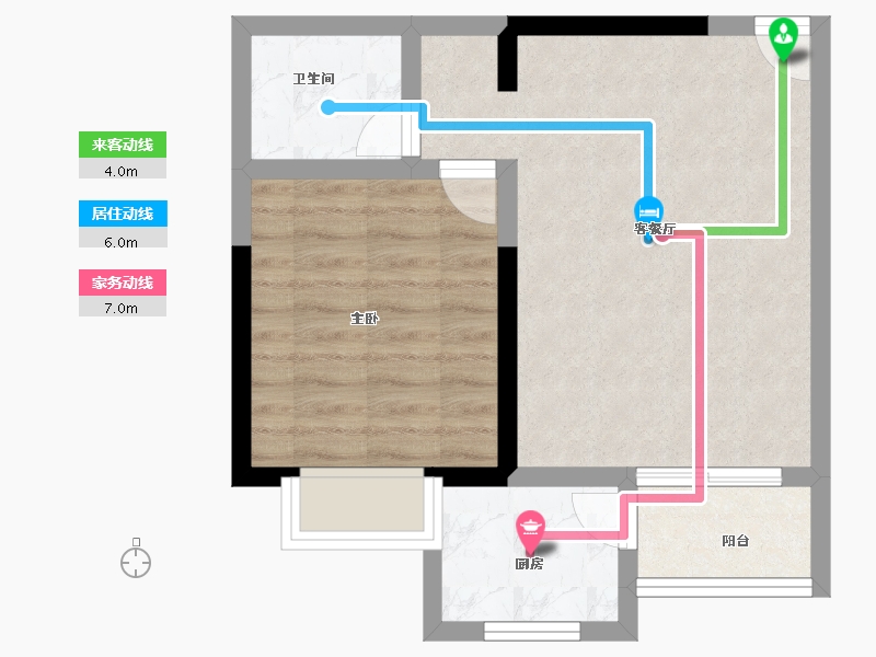 甘肃省-兰州市-永生北玻紫御华府-48.80-户型库-动静线