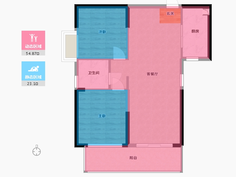 广西壮族自治区-钦州市-中盼・龙门梦幻之岛-70.68-户型库-动静分区