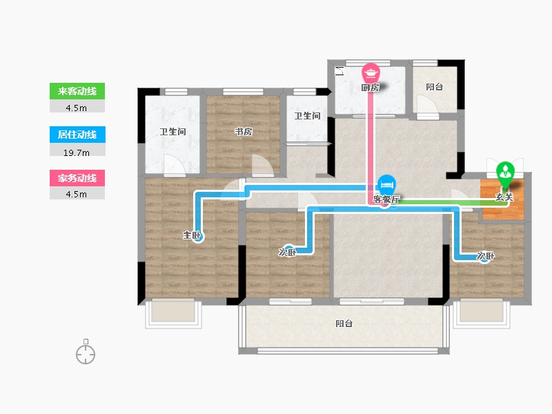 安徽省-宿州市-恒泰・悦�Z府-102.40-户型库-动静线