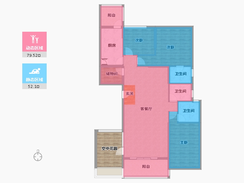 广东省-肇庆市-名城星岸-127.87-户型库-动静分区