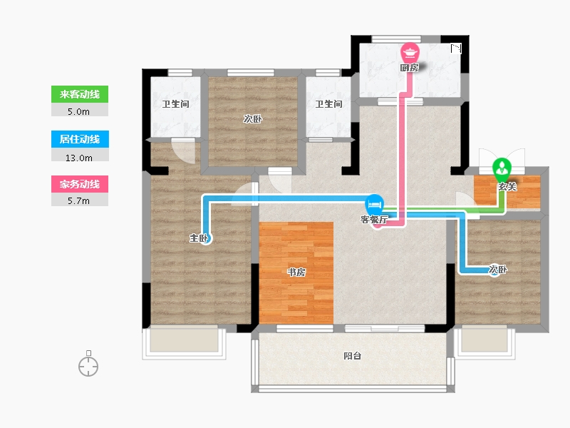 安徽省-宿州市-恒泰・悦�Z府-94.40-户型库-动静线