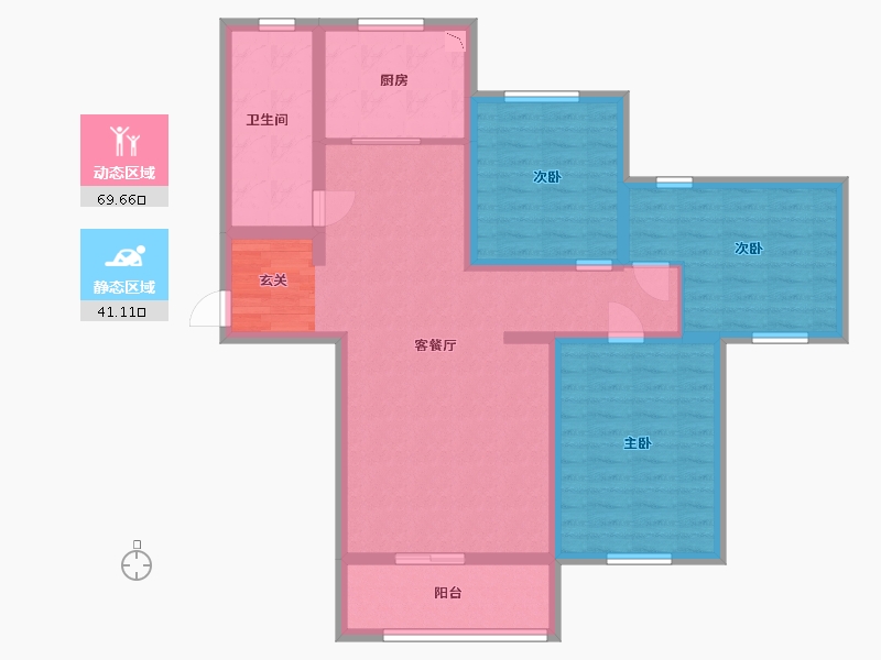 青海省-西宁市-昆御府-98.40-户型库-动静分区