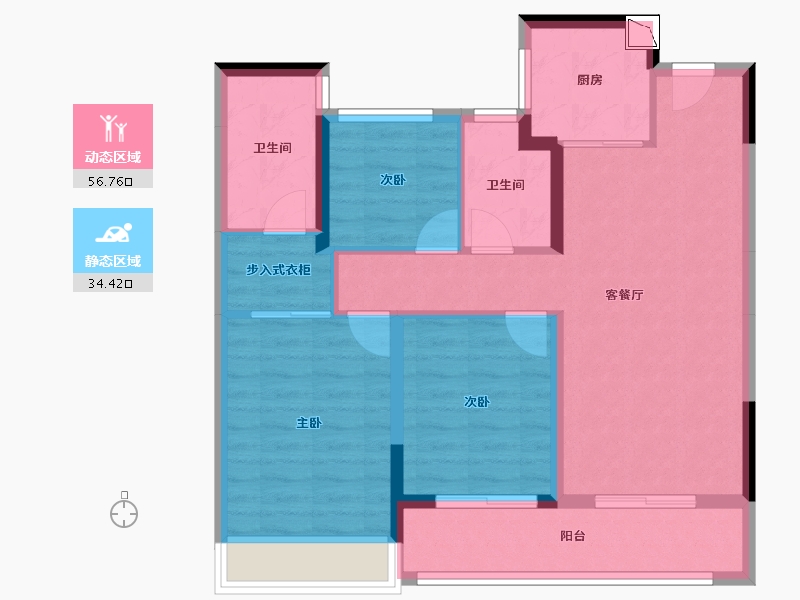 江苏省-苏州市-天镜湾-81.09-户型库-动静分区