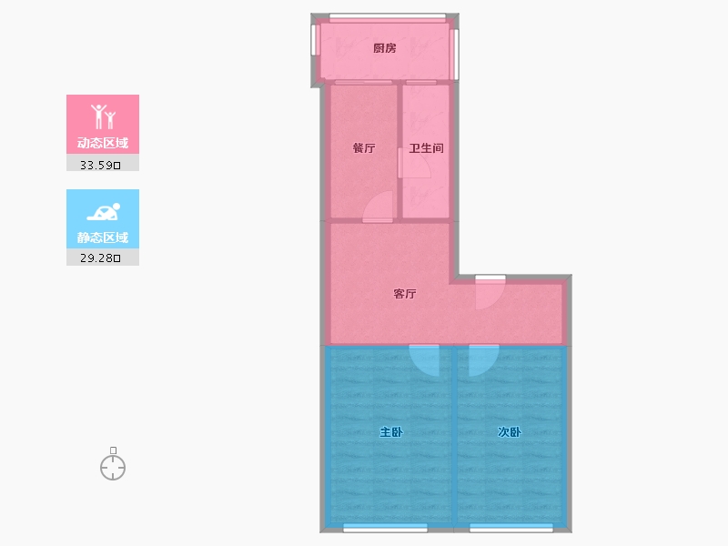 辽宁省-沈阳市-松山小区-56.56-户型库-动静分区