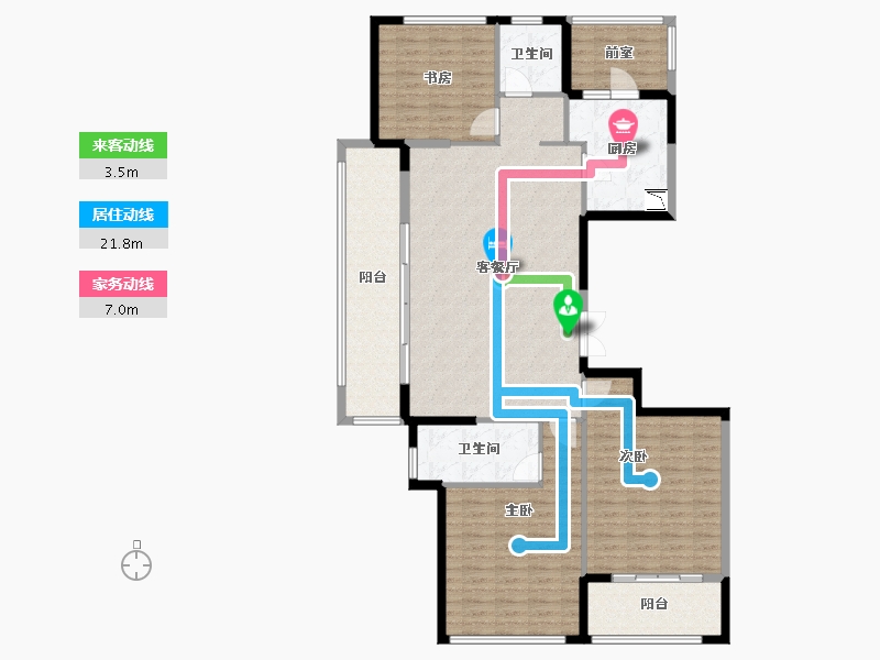 浙江省-宁波市-绿城兰园-139.34-户型库-动静线