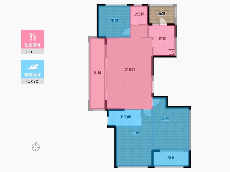 浙江省-宁波市-绿城兰园-139.34-户型库-动静分区