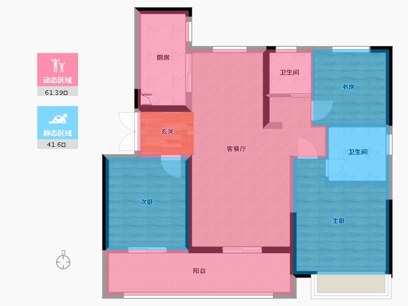 江苏省-常州市-龙运天城-92.00-户型库-动静分区