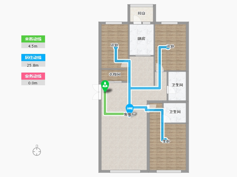 黑龙江省-佳木斯市-万公馆-116.56-户型库-动静线