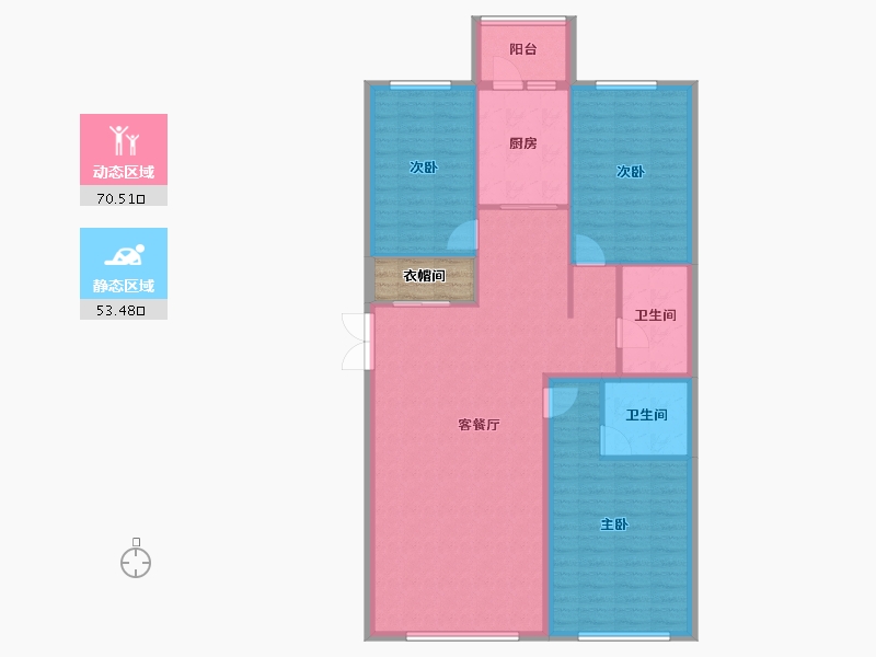 黑龙江省-佳木斯市-万公馆-116.56-户型库-动静分区