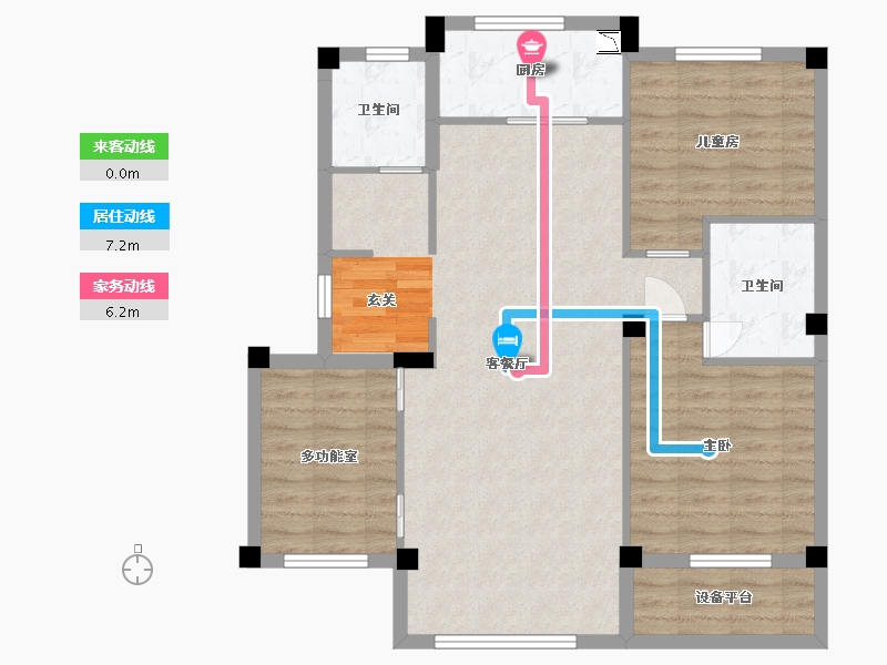 山东省-烟台市-长岛国际度假区洋房区-94.54-户型库-动静线