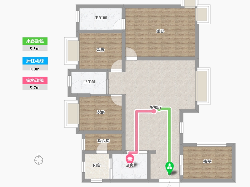 贵州省-贵阳市-弘宇琉森堡-101.10-户型库-动静线