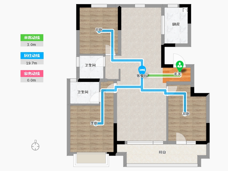 山东省-烟台市-中瑞城-95.20-户型库-动静线