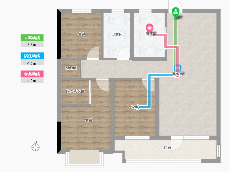 湖北省-武汉市-融创观澜壹号-80.95-户型库-动静线