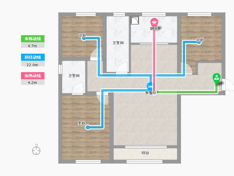 新疆维吾尔自治区-乌鲁木齐市-秦基・澜城-84.11-户型库-动静线