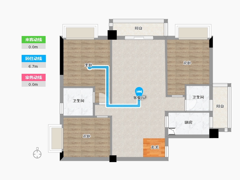 广西壮族自治区-南宁市-鑫邦华府-85.56-户型库-动静线