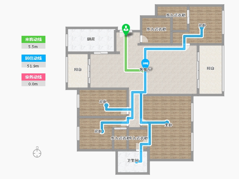 内蒙古自治区-鄂尔多斯市-水韵江南-202.01-户型库-动静线