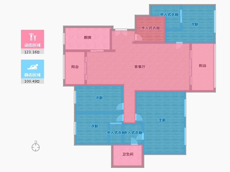 内蒙古自治区-鄂尔多斯市-水韵江南-202.01-户型库-动静分区